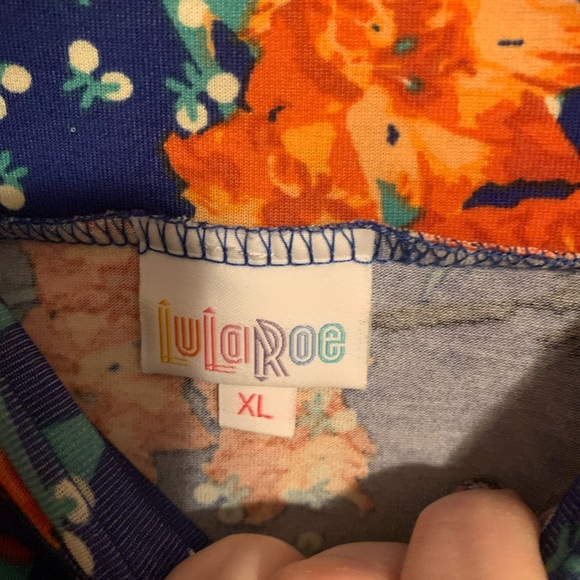 XL Azure Parrot Blue LuLaRoe - Picture 3 of 3